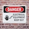 Signmission Electrical Equipment Keep Out Danger Sign, Plastic, 10in W x 7in L, 2PK OS-2PACK-DS-P-710-L-1738 - alternate 8